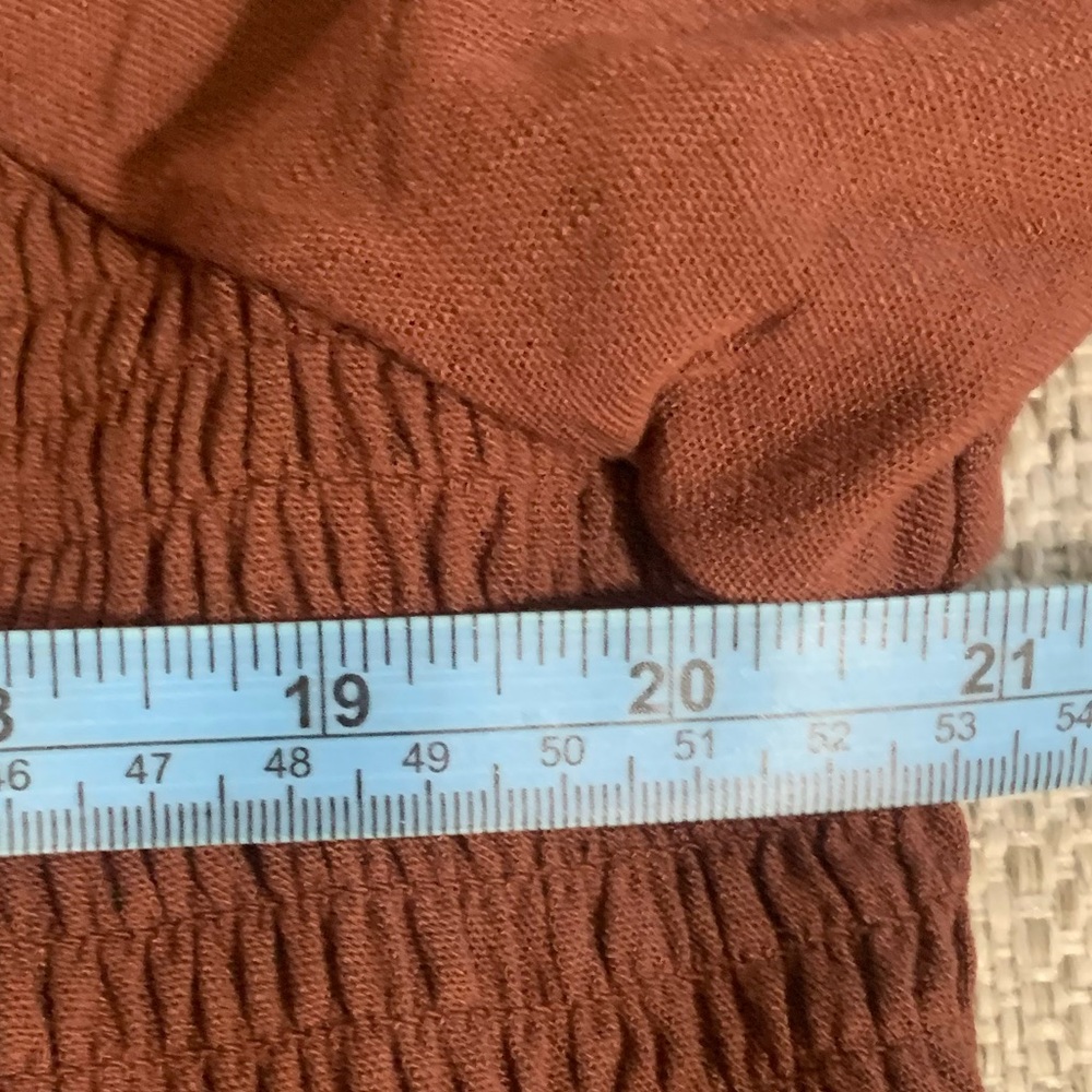 NWT Sweetheart Smocked Bubble Sleeve Mini Dress Brown Boho Maurices Plus Size 2x - Picture 6 of 8